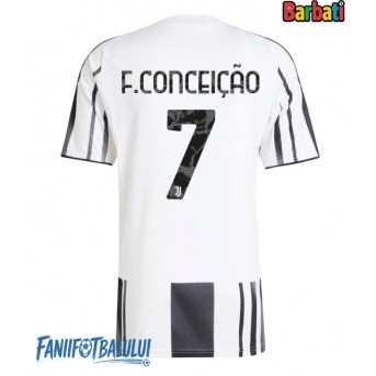 Juventus Francisco Conceicao #7 Tricou Fotbal Replică 2025-26 Barbati Acasa
